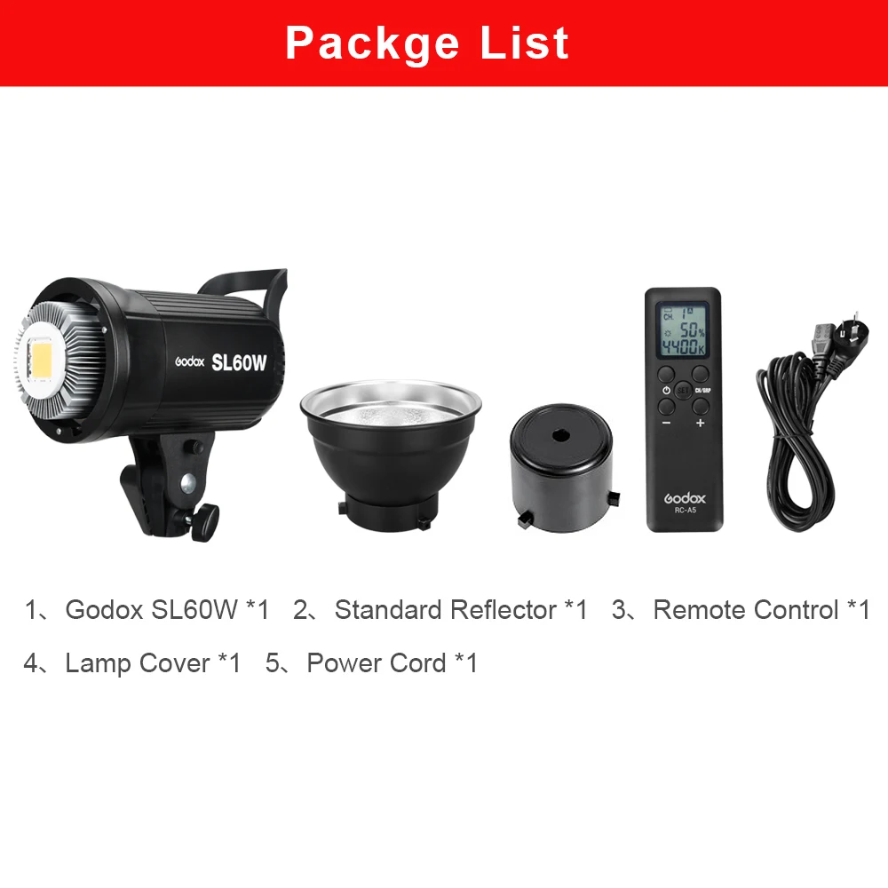 Бесплатная доставка DHL Godox SL 60W LED видео свет 5600K белая версия непрерывный Bowens