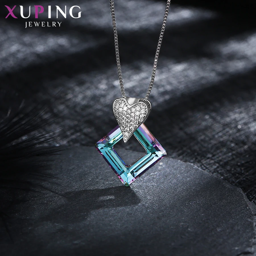 Xuping ювелирные изделия мода квадратный кулон кристаллы от Swarovski Красочные Изысканный Бесплатный подарок упаковка для девочек женщин S139-30353