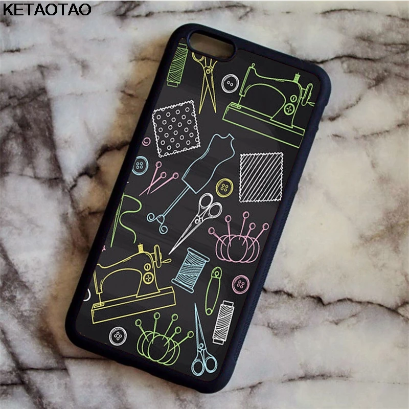 KETAOTAO Chalkboard швейная машина модные чехлы для телефонов iPhone 5C 5S 6S 7 8 Plus XR XS Max XCase