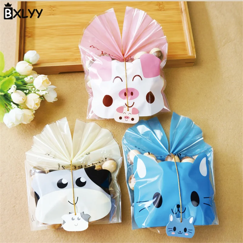 

BXLYY 2019 New Year Gift Bag New 20pc Baking Accessories Cartoon Cookies Candy Bag Party Supplies Wedding Decoration Gift Bag 7z