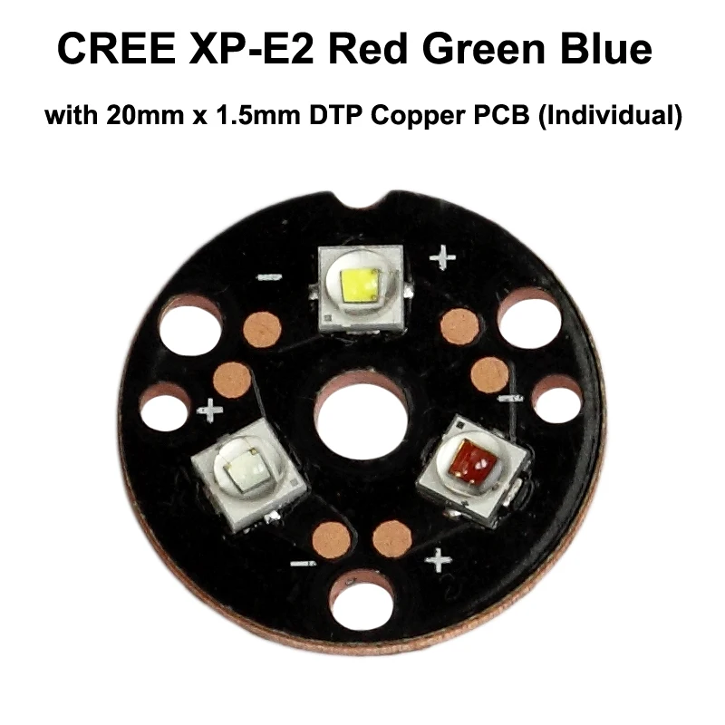 Светодиодный тройной излучатель Cree красный зеленый синий с 20 мм x 1 5 DTP медная