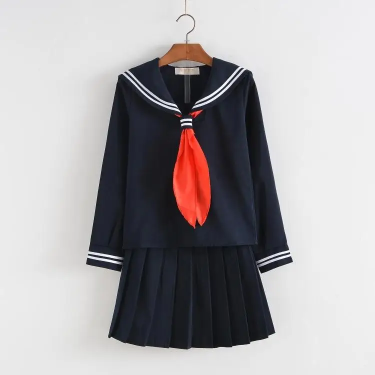 Biamoxer студентов форма JK Косплэй топ футболка плиссированная юбка комплект