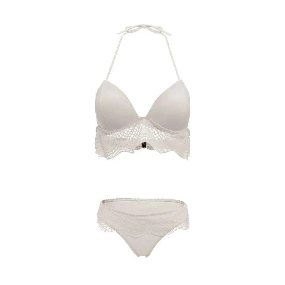 2018 белый сексуальный набор Сетчатое бикини женский купальник с высокой талией