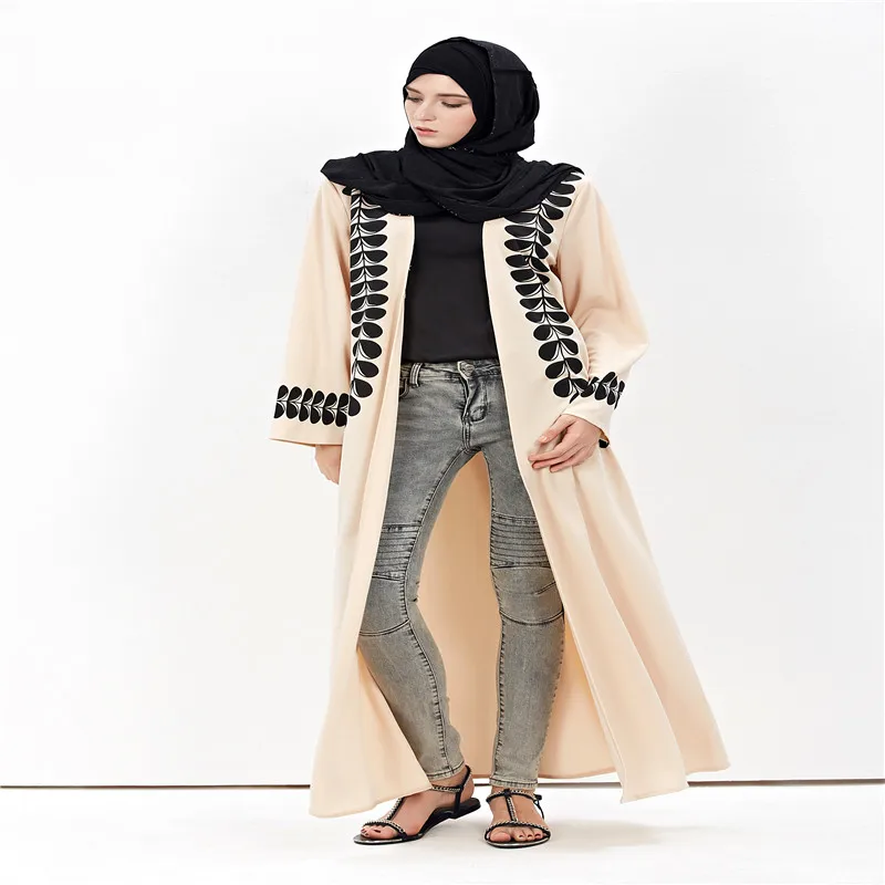 Женский кардиган в арабском стиле с длинным рукавом мусульманском стиле|islamic long