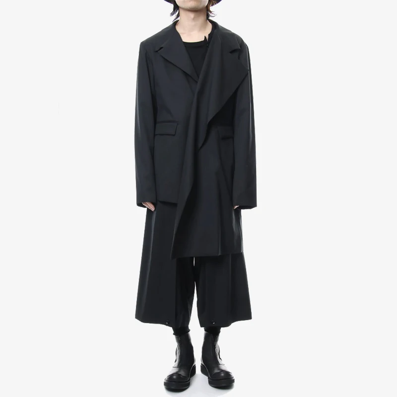 Сезон осень-зима длинное оригинальное дизайнерское пальто хлопковый костюм