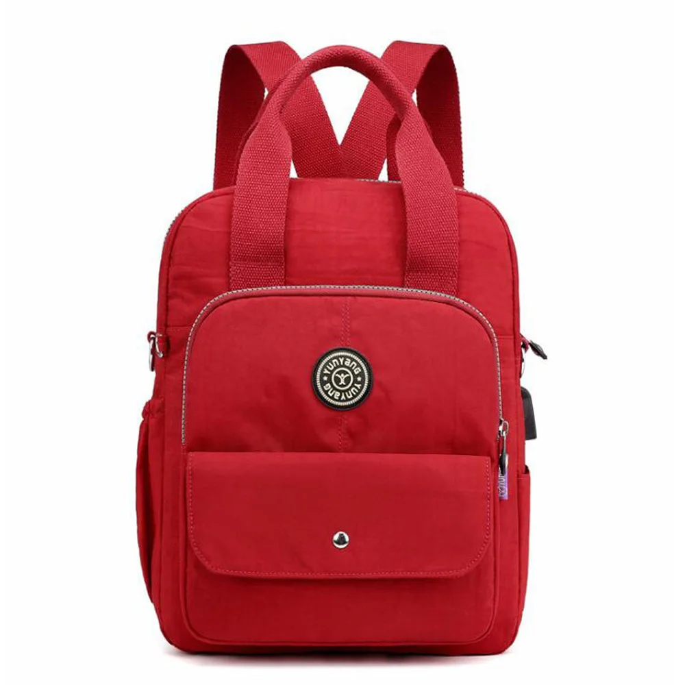 

Teenage School Backpack Mochila Feminina Women Rucksacks Nylon Waterproof Casual Schoolbag Girls Boys Charging Female Backpack