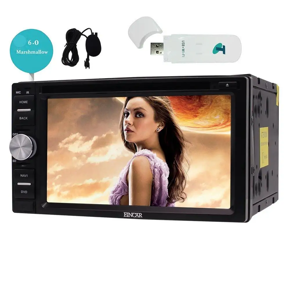 3G внешний ключ Micro + 2din GPS стерео Android 6.0 quad-core 6.2 ''Экран dvd-плеер