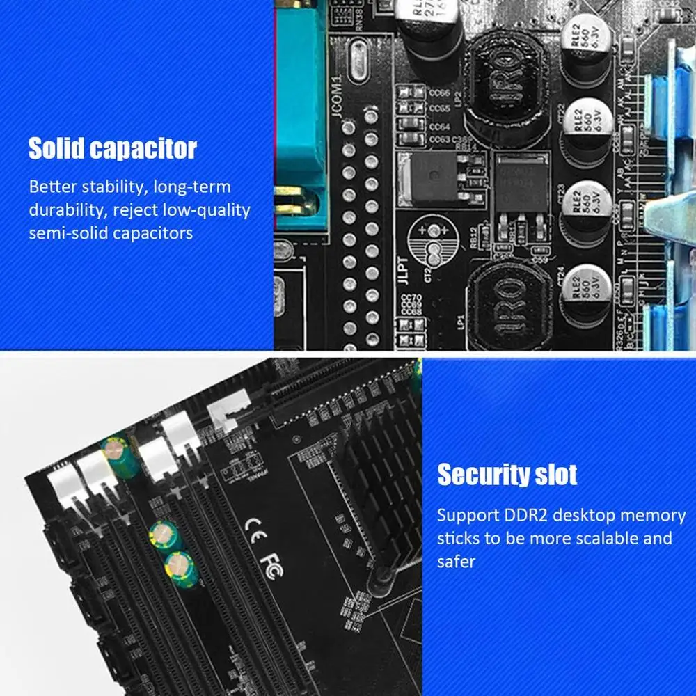 Материнская плата P45 для настольных ПК материнская LGA 771 775 двойная DDR2 с поддержкой
