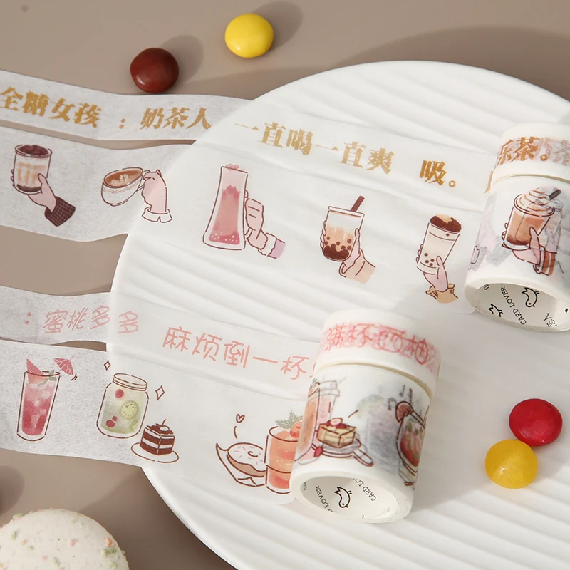 2 шт./упак. молочный чай/сок/для гурманов/закуски лента для декорации Washi DIY