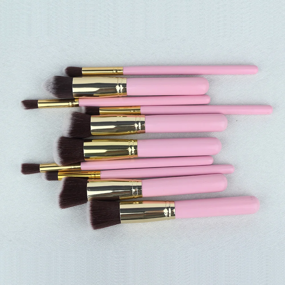 Pro 10 Pcs Makeup Brushes Foundation Blending Blush Eyeshadow Brush Women Beauty Make Up Cosmetic tools Pinceau Maquillage | Красота и