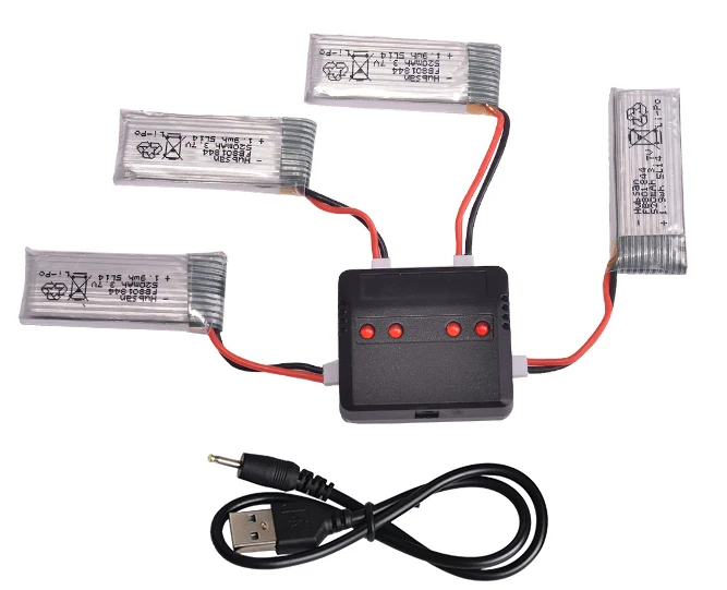 4 5 6 шт. Rc Lipo батарея 3 7 в 520 мАч с USB зарядным устройством для Hubsan H107P RC камера Дрон