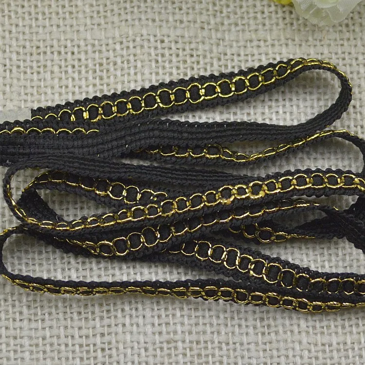 100 метров золотистые серебристые стеклянные черные волнистые тканевые украшения