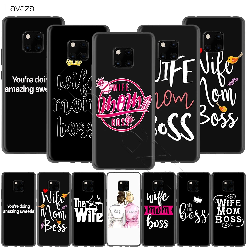 Lavaza жена мама Boss лучшая женские чехол для Huawei P30 P20 P10 P9 P8 Mate 20 10 Pro Lite P Smart 2017|Бамперы|