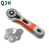 45mm patchwork roller wheel round knife tailor rotary cutter sewingleather craft tool with blades cutting fabricsleatherpaper