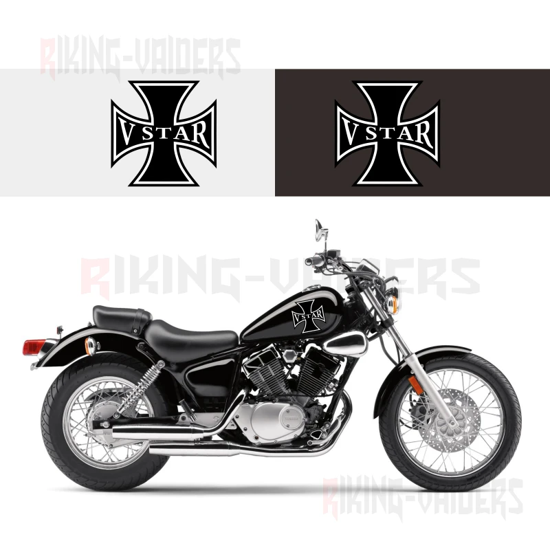 

Custom Cross Decals Fuel Tank Stickers Fender Sticker For Yamaha V-Star XV250 XVS650 XVS950 XVS1100 XVS1300