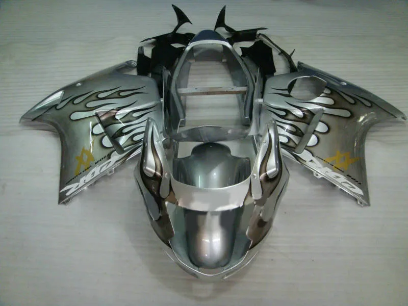 Обтекатели Dor для Cbr1100XX 1996 2005 CBR1100 XX 2002 серебряное пламя комплекты на все тело CBR 1100