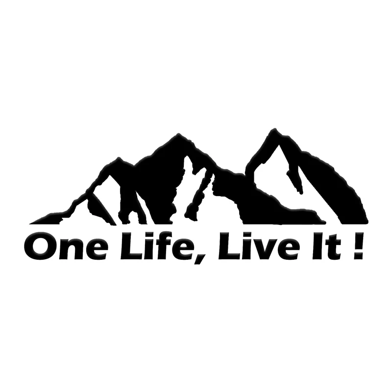 

Offroad Car Stickers ONE LIFE LIVE IT ! Vinyl Decal Sticker offroader Mountain silhouette JDM Drift car accessories