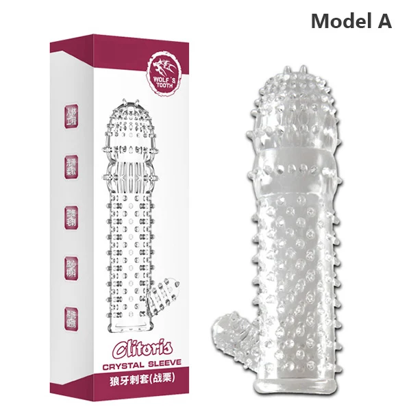 Эластичный Силиконовый удлинитель для пениса эротический Кристальный кольцо