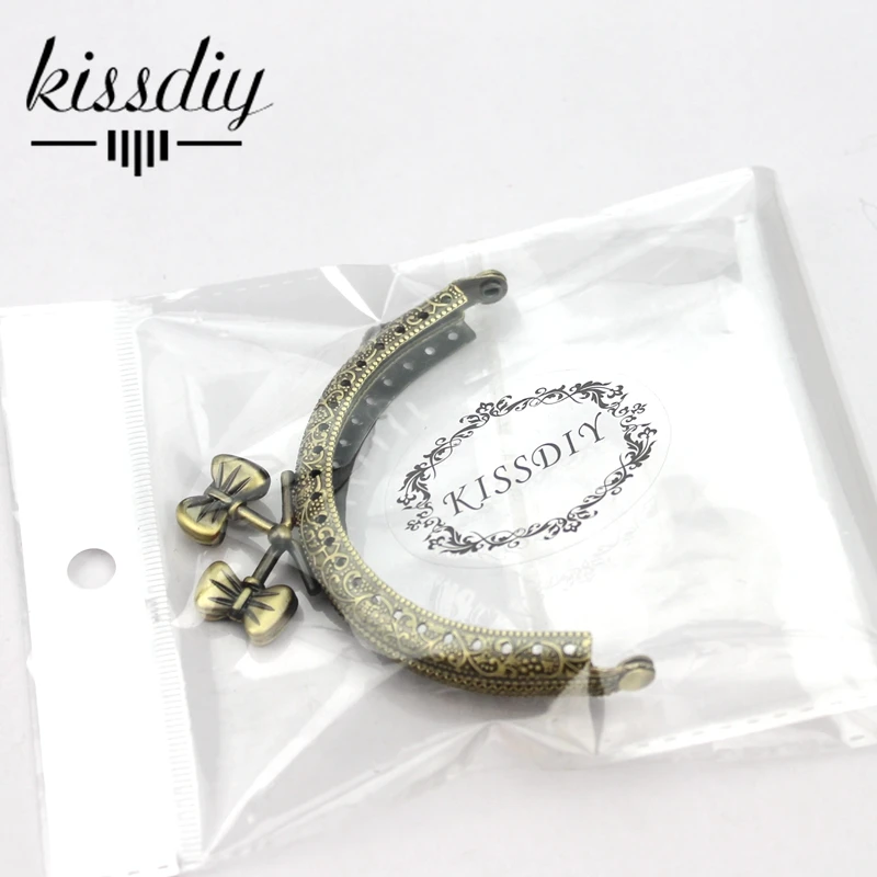 Kissdiy 10 шт. 8 5 см античная латунь bornze металлическая рамка для кошелька лист поцелуй