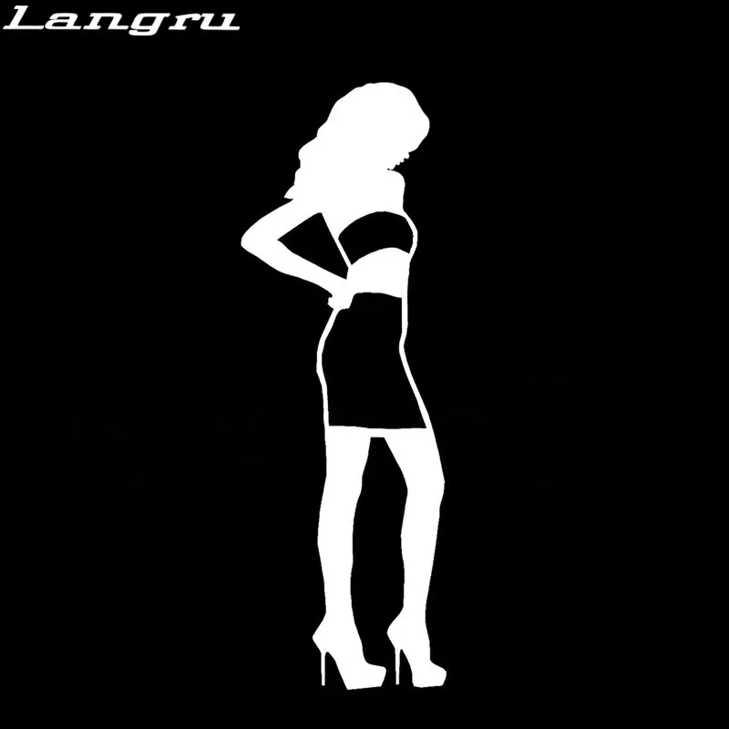 Langru из гранта модная модель красивые силуэты для девушек стикер автомобиля