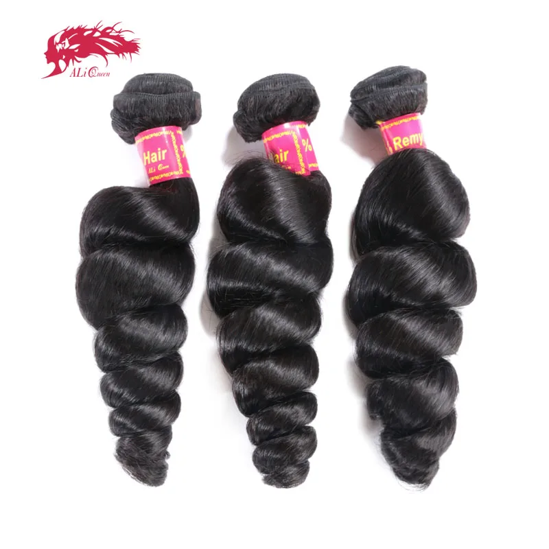 Ali Queen Hair Brazilian Loose Wave Hair Extension 100% Human Hair Weaves Bundles 10