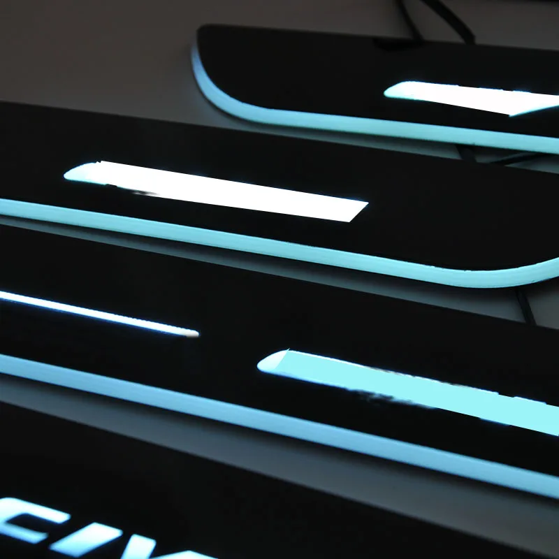 Car-styling FIT for Honda CIVIC LED Door Sill Scuff Plate Welcome Pedal threshold shining brilliant pedal 2006-2011 | Автомобили и