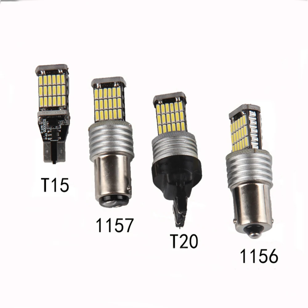 EURS 1156 1157 T15 T20 светодиодный Canbus без ошибок 4014 45SMD декодер лампа обратный указатель