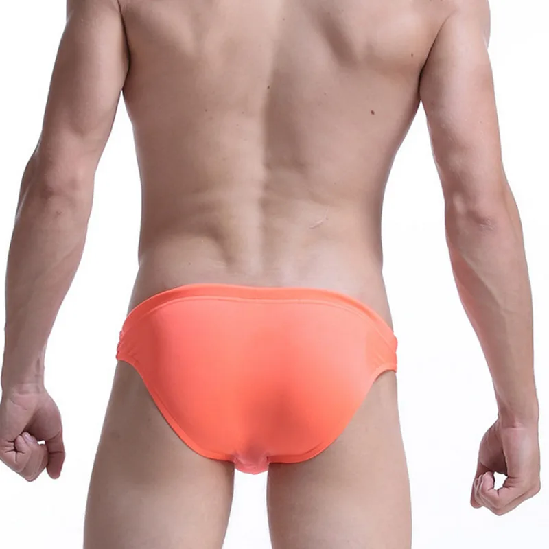 Летний мужской сексуальный купальник сплошной цвет на завязках мужские шорты