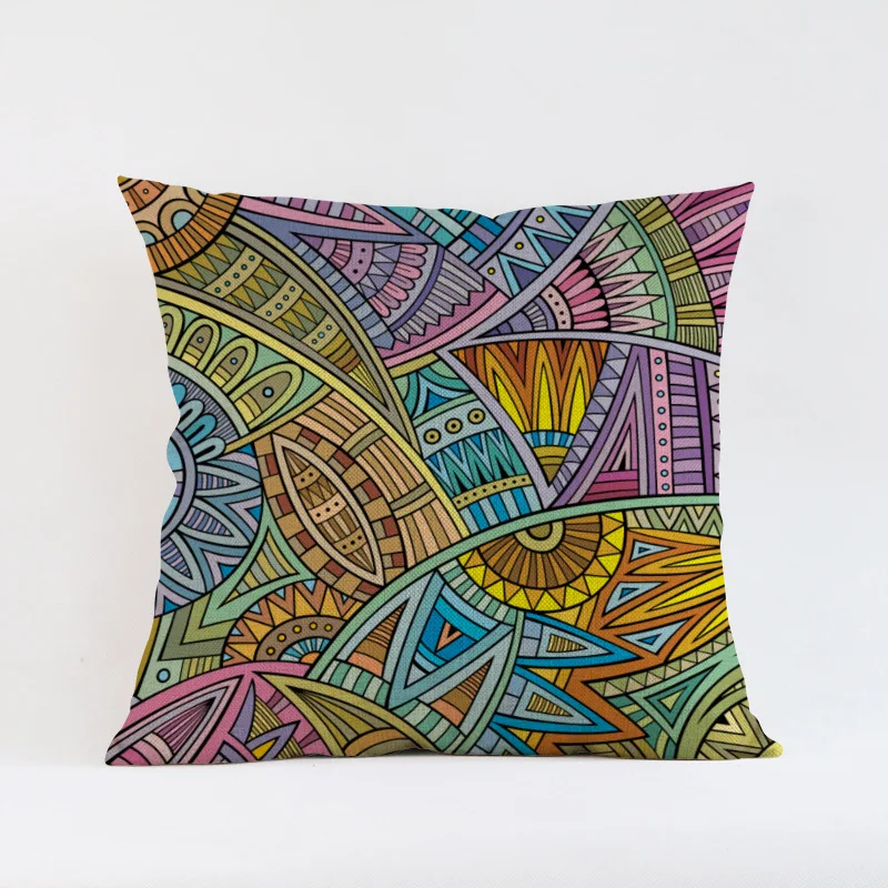 Диванные подушки в богемном стиле средиземноморском с геометрическим узором для