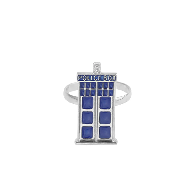 Dr Who полицейская коробка с синей эмалью высококачественное кольцо роскошная