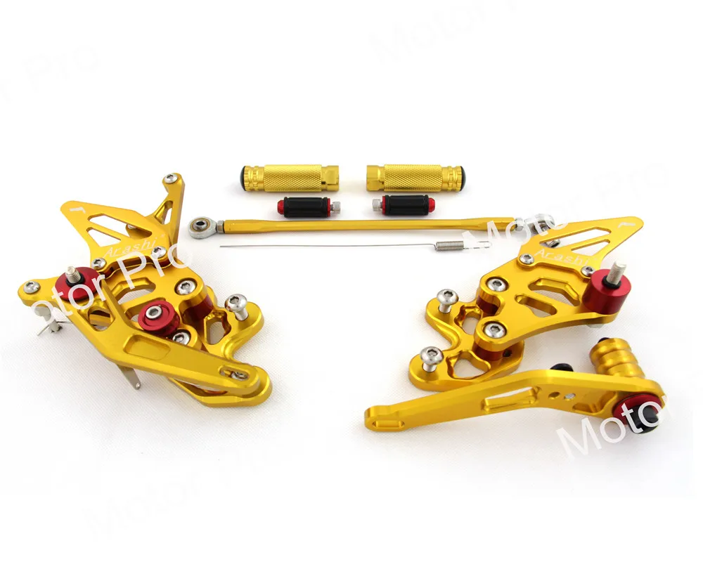 

Регулируемые подножки для SUZUKI GSXR 600 750 2006-2010 2007 2008 2009, задняя педаль GSX-R GSX R GSXR600 GSXR750, золотой