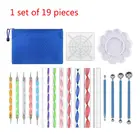Набор инструментов для нарисования мандалы, инструменты для нарисования, трафарет для мандалы, шариковый стилус, лоток для раскрашивания камней, окраски, рисования, 19 шт.