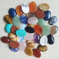 wholesale 50pcs 1318mm assorted natural stone beads oval shape cabochon cab loose beads for jewelry making diy free shipping