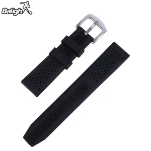 Новинка, модные мужские повседневные часы, ремешок из мягкой силиконовой резины, водонепроницаемые наручные часы, ремешок 18-24 мм, черный