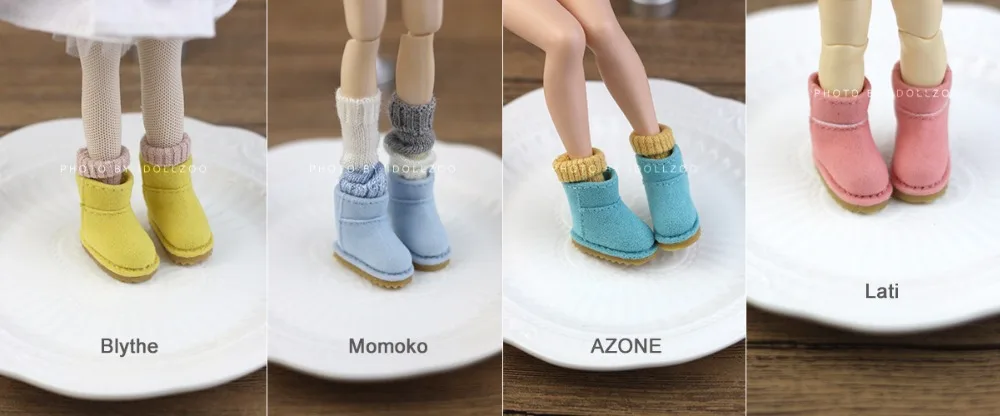 1 пара снежных сапог Blyth Macaron; милая обувь для кукол Blyth Azone OB24 Holala 1/6; аксессуары для кукол