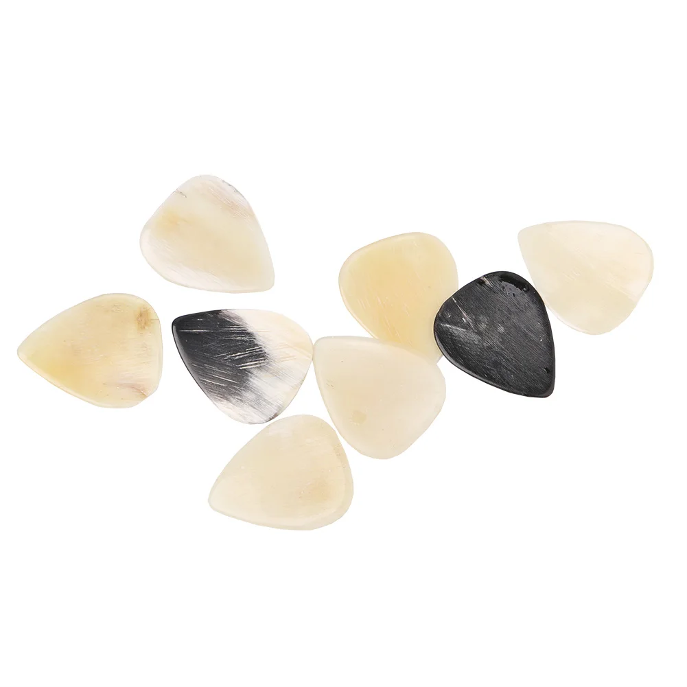 

8pcs Cattle Bone Guitar Picks 0.45mm Thickness For Acoustic And Electric Guitar Bass Guitarra Pick