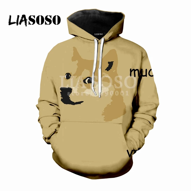 LIASOSO прикольные shiba Inu Doge собака уход за кожей лица 3D принт Для женщин Для мужчин Толстовки с капюшоном толстовки пуловер свободного покроя в стиле «хип-хоп» X0485 - Цвет: 4