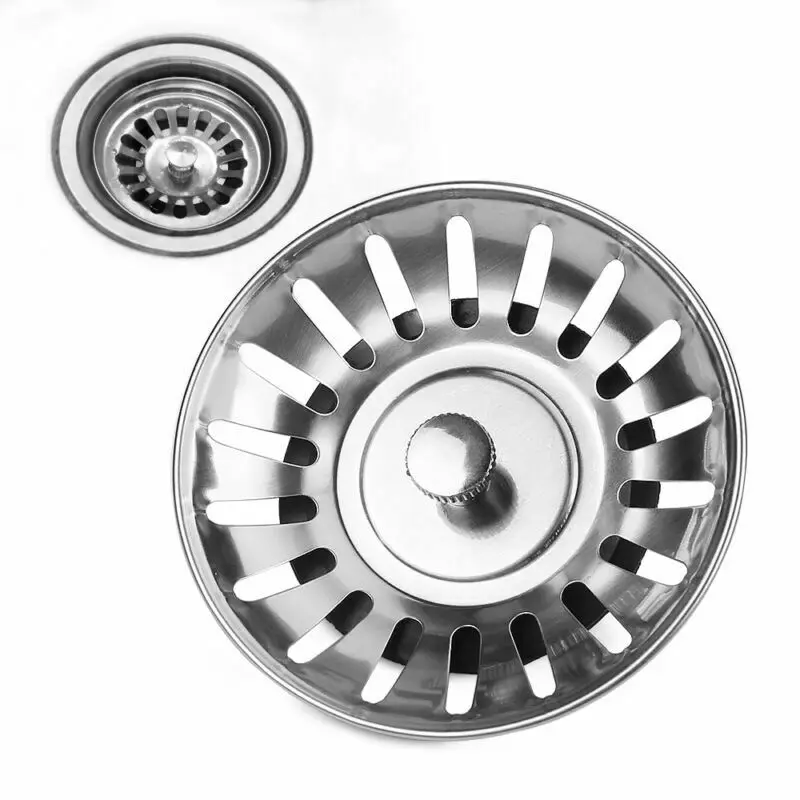 

Stainless Steel Kitchen Sink Strainer Stopper Waste Plug Sink Filter Kitchen Accessories Bathroom Hair Catcher Drains Strainers