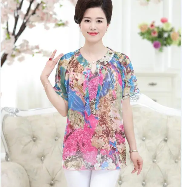 Новинка 2017 Летняя шелковая шифоновая рубашка элегантная женская блузка с