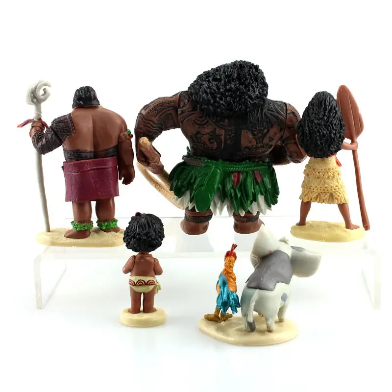 Игрушки Disney 5 шт./компл. герои мультфильмов Vaiana Moana принцесса Мауи вождь Tui Tala Heihei Pua