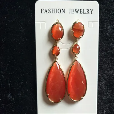 Style 9 Модные вечерние серьги с сияющим камнем, свежие цвета, драгоценные ювелирные изделия для женщин, летние серьги - Окраска металла: Style 9