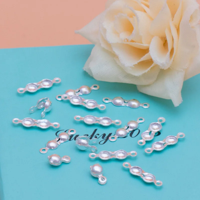 Цепь из серебряных шариков Концевая цепь серебристые Концевики для изготовления