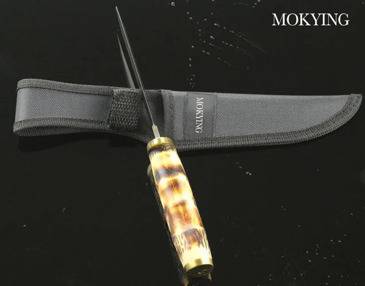 Лучший подарок! Mokying выживания фиксированным Ножи для шашлыков 440 Лезвие кости