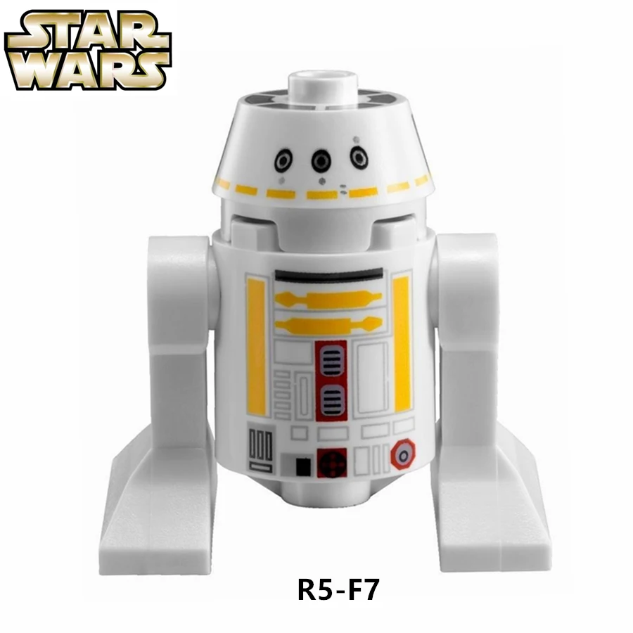 Singlesale Звездные войны R5 F7 золотые Leader's Y wing Droid C3PO minifig сборные модели