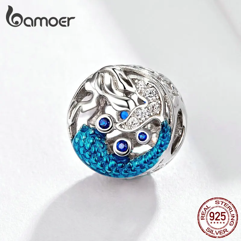 Женский шарм подвеска из серебра 2019 пробы с металлическими бусинами|bracelet charms