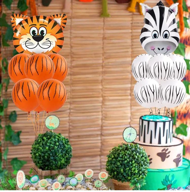 QIFU Baby Shower животные шарики для день рождения джунгли вечерние для вечеринки в стиле сафари Джунгли Тема вечерние шары Свадебная вечеринка Декор ребенок день рождения