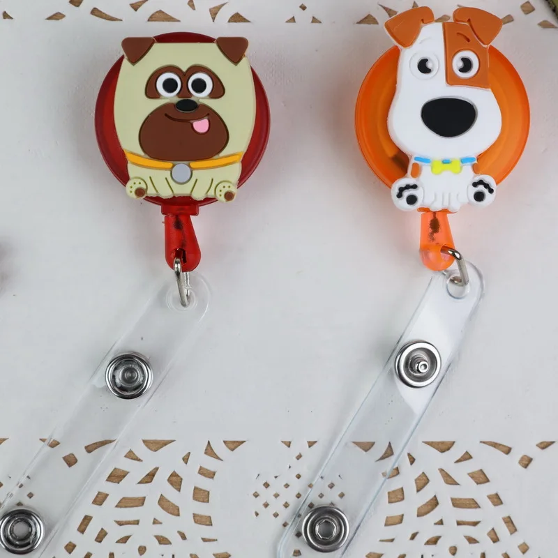 10pcs/set Stationery Card Holder Telescopic Badge Reel Clip Character Design ID With Belt Office | Канцтовары для офиса и дома