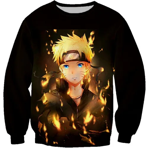 kids sweatshirt PLstar Cosmos Наруто толстовка с капюшоном детская одежда г. летние рубашки толстовки для мальчиков с Аниме Узумаки Наруто 3D толстовки пуловер с круглым вырезом - Цвет: kids sweatshirt
