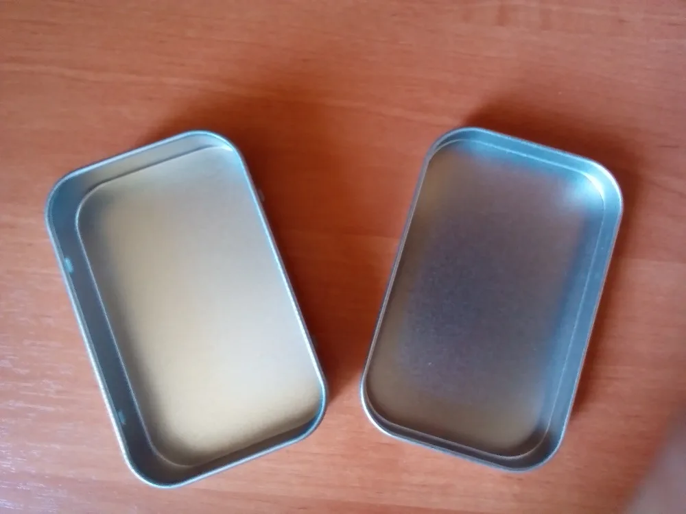 Набор для выживания жестяная крышка Higen маленькая пустая серебряная