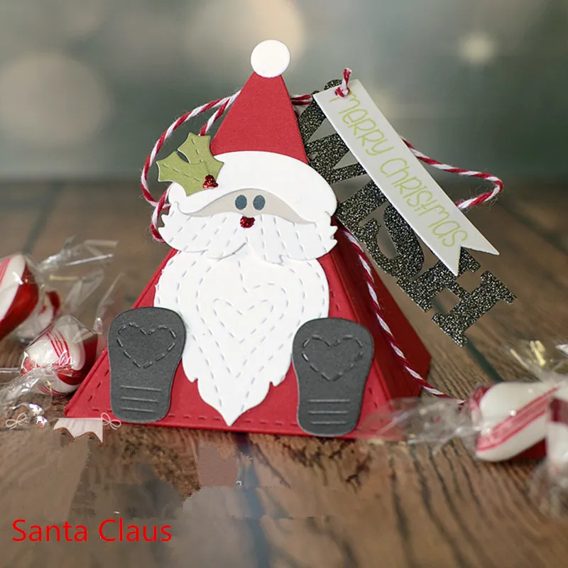 Santa Claus Пасхальный металлический Трафаретный вырубной штамп для самодельные трафареты Скрапбукинг штампы для рисунков на бумаге вырезанная карта делая Рождественская открытка - Цвет: Santa Claus